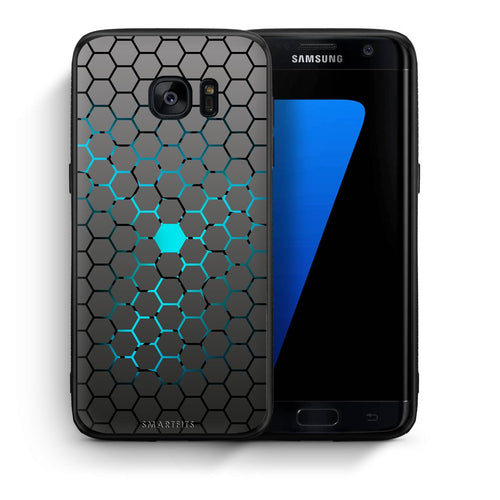 Θήκη Samsung S7 Edge Hexagonal Geometric από τη Smartfits με σχέδιο στο πίσω μέρος και μαύρο περίβλημα | Samsung S7 Edge Hexagonal Geometric case with colorful back and black bezels