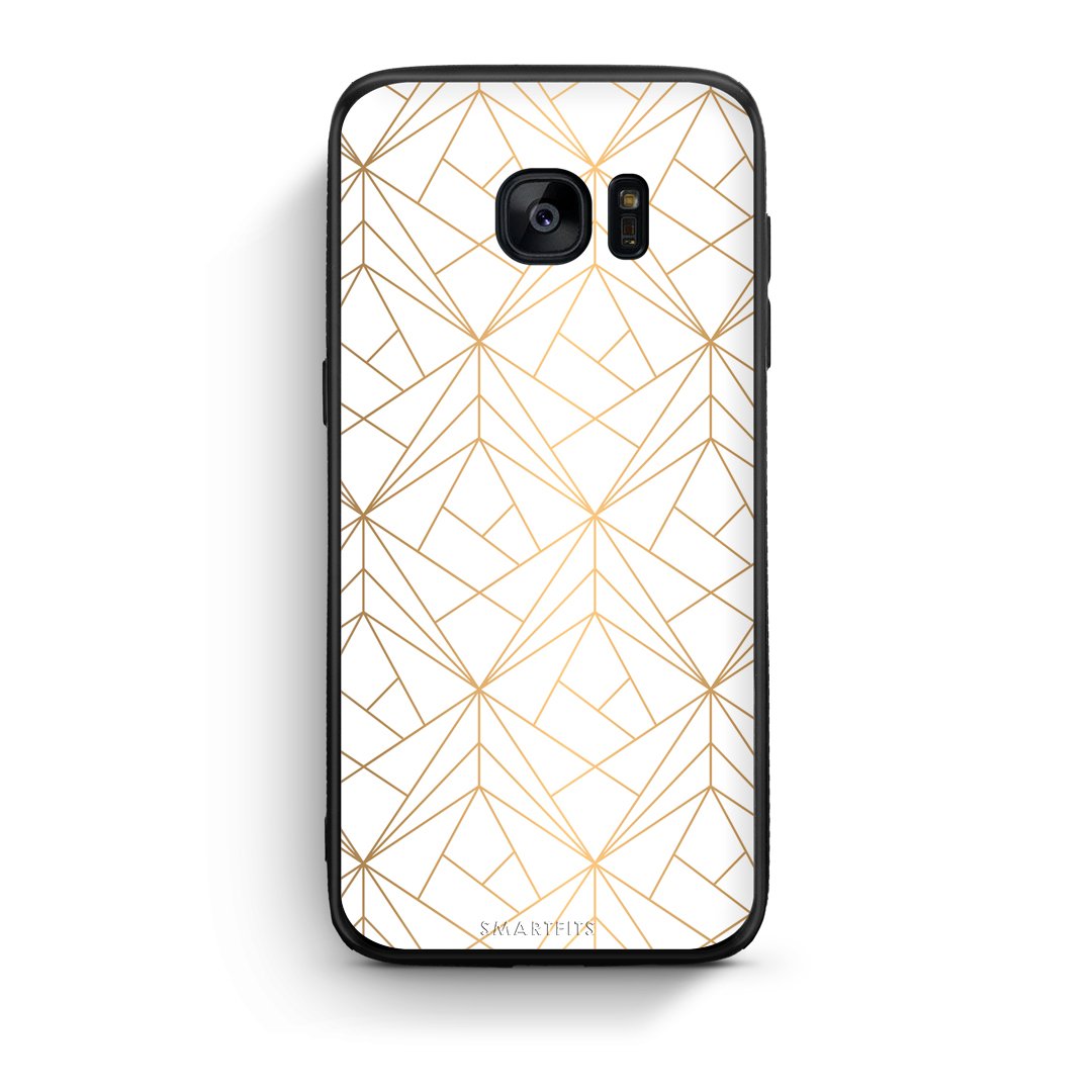 111 - samsung galaxy s7 Luxury White Geometric case, cover, bumper