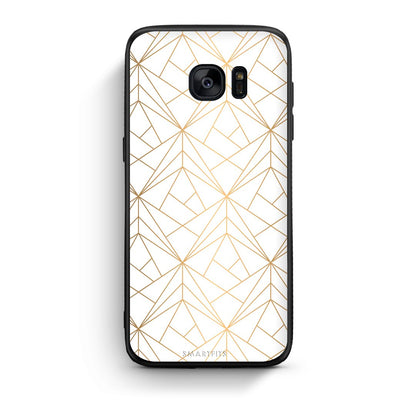 111 - samsung galaxy s7 Luxury White Geometric case, cover, bumper