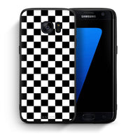 Thumbnail for Θήκη Samsung S7 Edge Squares Geometric από τη Smartfits με σχέδιο στο πίσω μέρος και μαύρο περίβλημα | Samsung S7 Edge Squares Geometric case with colorful back and black bezels