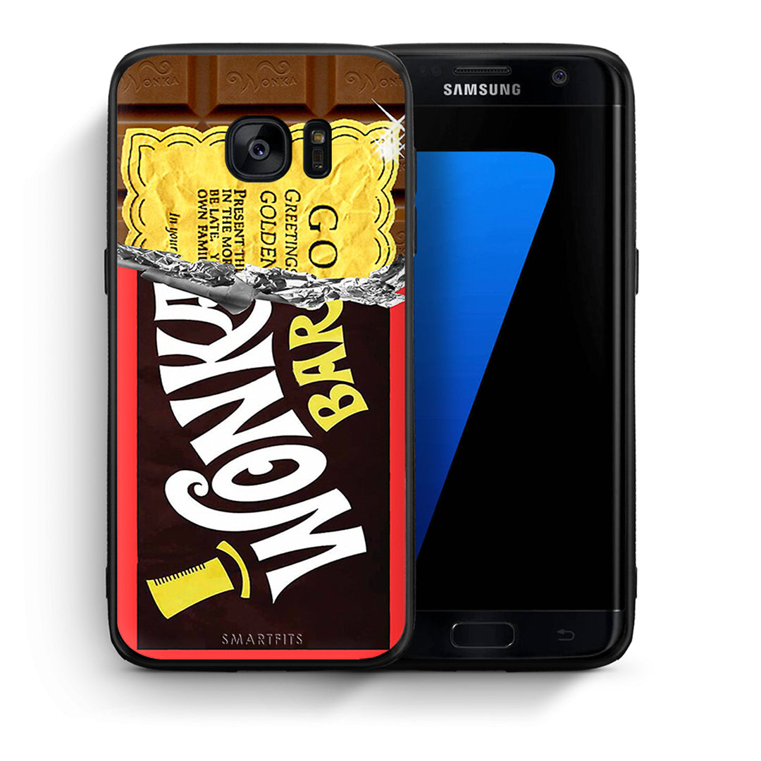 Θήκη Samsung S7 Edge Golden Ticket από τη Smartfits με σχέδιο στο πίσω μέρος και μαύρο περίβλημα | Samsung S7 Edge Golden Ticket case with colorful back and black bezels
