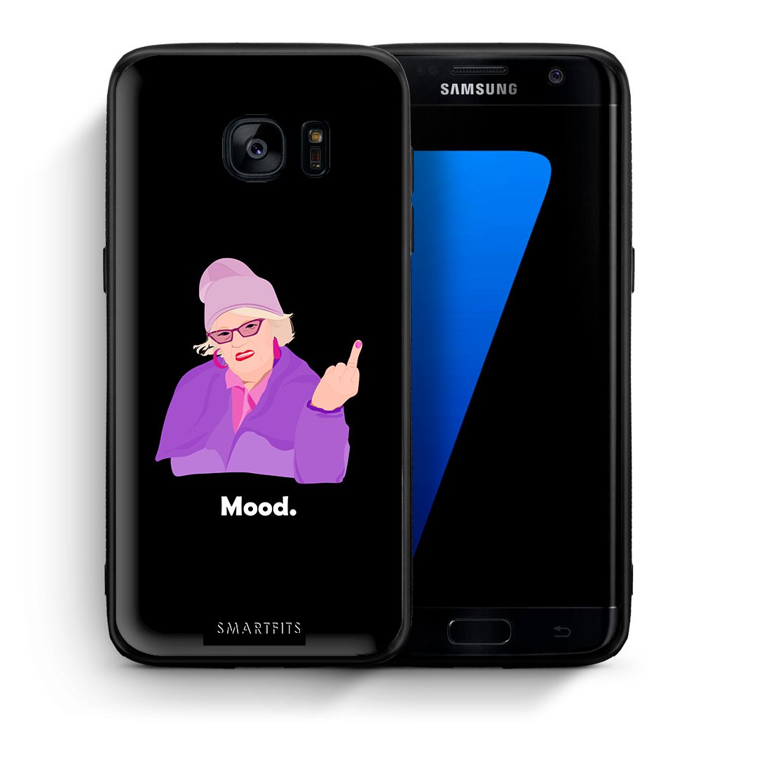 Θήκη Samsung S7 Edge Grandma Mood Black από τη Smartfits με σχέδιο στο πίσω μέρος και μαύρο περίβλημα | Samsung S7 Edge Grandma Mood Black case with colorful back and black bezels