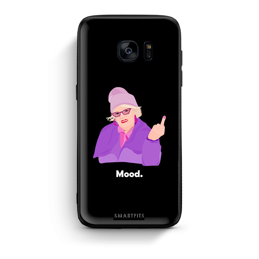 samsung s7 Grandma Mood Black θήκη από τη Smartfits με σχέδιο στο πίσω μέρος και μαύρο περίβλημα | Smartphone case with colorful back and black bezels by Smartfits