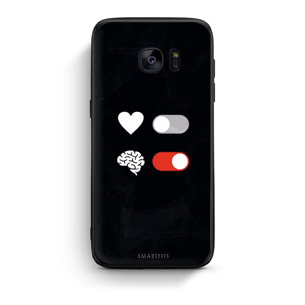 samsung s7 edge Heart Vs Brain Θήκη Αγίου Βαλεντίνου από τη Smartfits με σχέδιο στο πίσω μέρος και μαύρο περίβλημα | Smartphone case with colorful back and black bezels by Smartfits