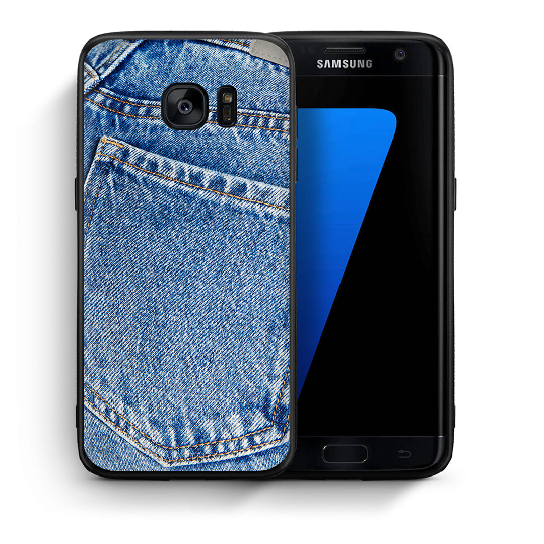 Θήκη Samsung S7 Edge Jeans Pocket από τη Smartfits με σχέδιο στο πίσω μέρος και μαύρο περίβλημα | Samsung S7 Edge Jeans Pocket case with colorful back and black bezels