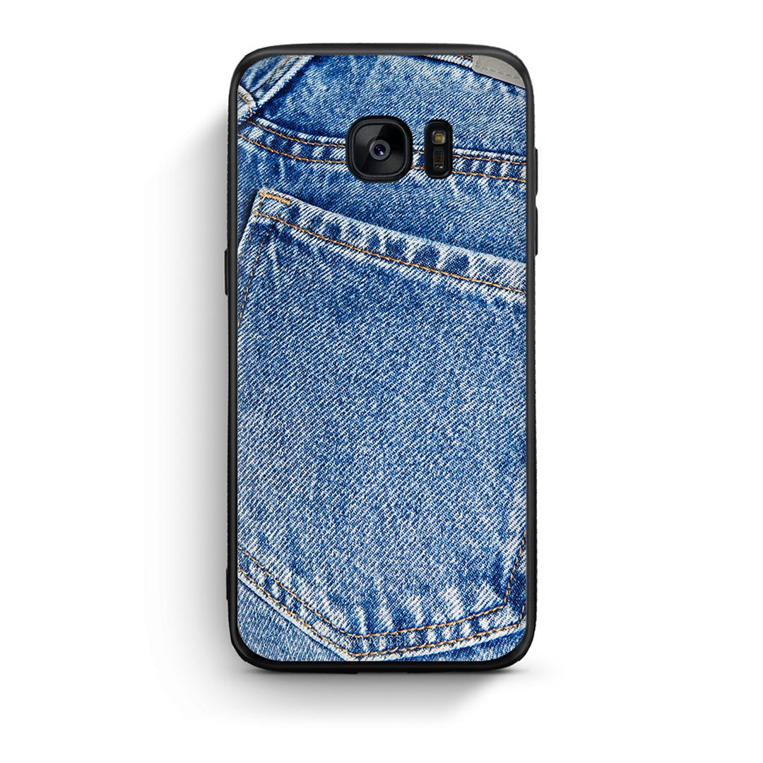 samsung s7 edge Jeans Pocket θήκη από τη Smartfits με σχέδιο στο πίσω μέρος και μαύρο περίβλημα | Smartphone case with colorful back and black bezels by Smartfits