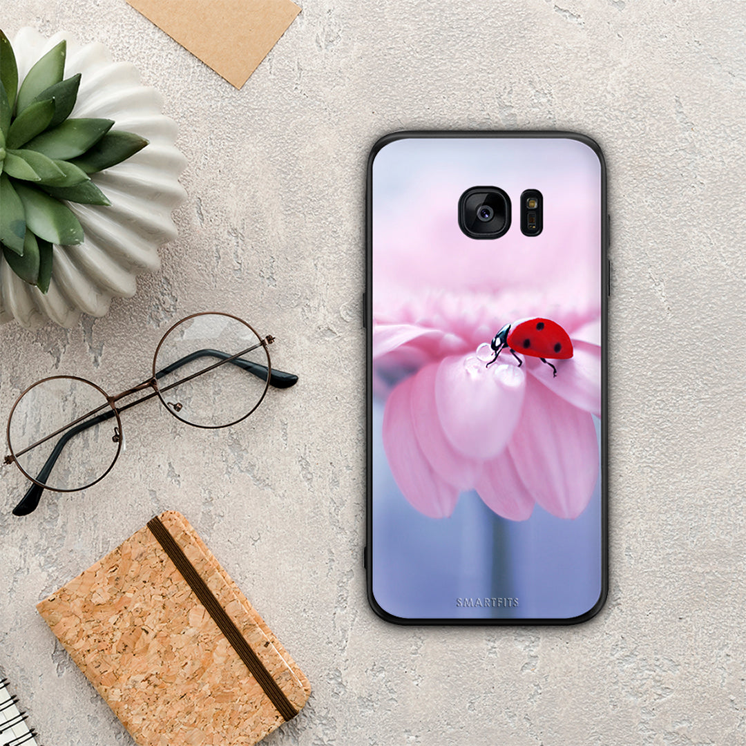 Ladybug Flower - Samsung Galaxy S7 Edge θήκη