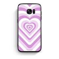 Thumbnail for samsung s7 Lilac Hearts θήκη από τη Smartfits με σχέδιο στο πίσω μέρος και μαύρο περίβλημα | Smartphone case with colorful back and black bezels by Smartfits