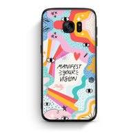 Thumbnail for samsung s7 Manifest Your Vision θήκη από τη Smartfits με σχέδιο στο πίσω μέρος και μαύρο περίβλημα | Smartphone case with colorful back and black bezels by Smartfits