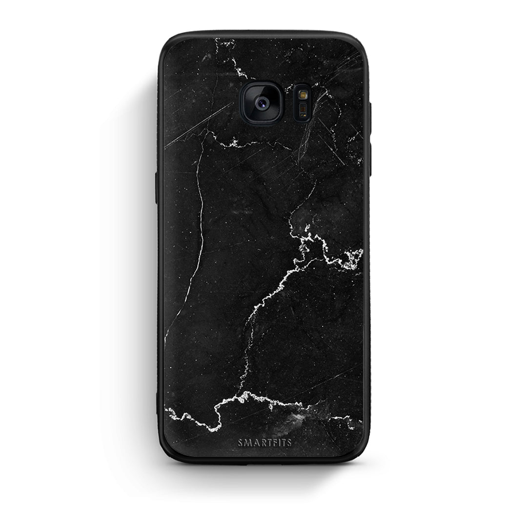 samsung s7 Marble Black θήκη από τη Smartfits με σχέδιο στο πίσω μέρος και μαύρο περίβλημα | Smartphone case with colorful back and black bezels by Smartfits