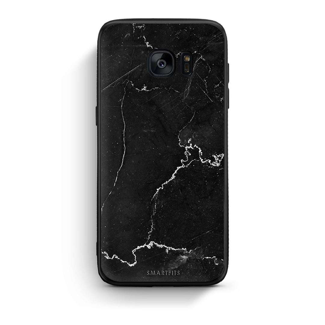 samsung s7 Marble Black θήκη από τη Smartfits με σχέδιο στο πίσω μέρος και μαύρο περίβλημα | Smartphone case with colorful back and black bezels by Smartfits