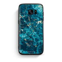 Thumbnail for samsung s7 Marble Blue θήκη από τη Smartfits με σχέδιο στο πίσω μέρος και μαύρο περίβλημα | Smartphone case with colorful back and black bezels by Smartfits