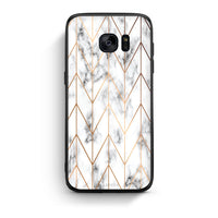 Thumbnail for 44 - samsung galaxy s7 Gold Geometric Marble case, cover, bumper