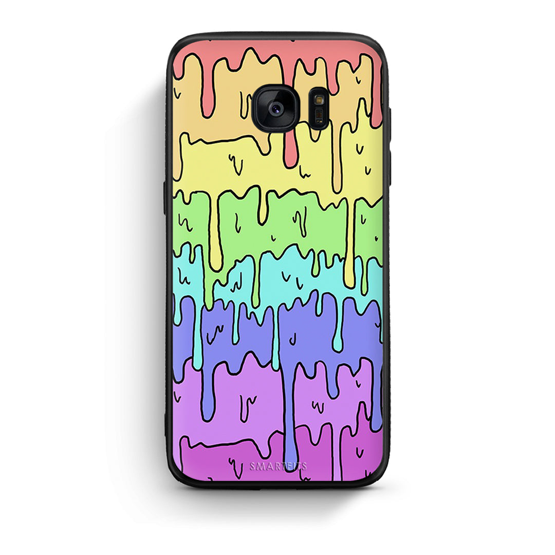 samsung s7 edge Melting Rainbow θήκη από τη Smartfits με σχέδιο στο πίσω μέρος και μαύρο περίβλημα | Smartphone case with colorful back and black bezels by Smartfits