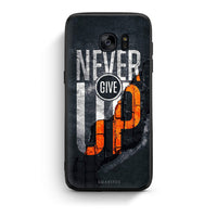 Thumbnail for samsung s7 edge Never Give Up Θήκη Αγίου Βαλεντίνου από τη Smartfits με σχέδιο στο πίσω μέρος και μαύρο περίβλημα | Smartphone case with colorful back and black bezels by Smartfits