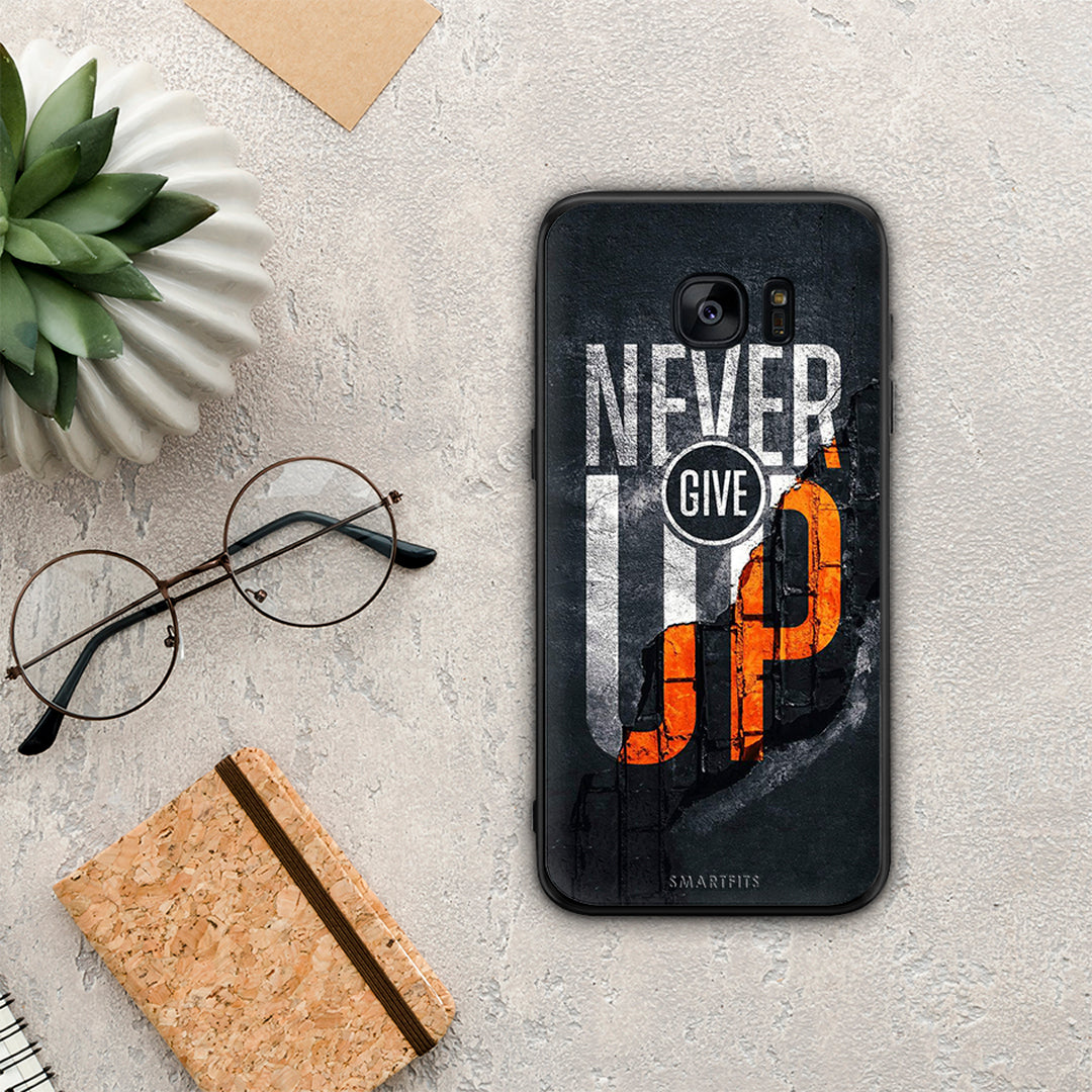 Never Give Up - Samsung Galaxy S7 Edge θήκη
