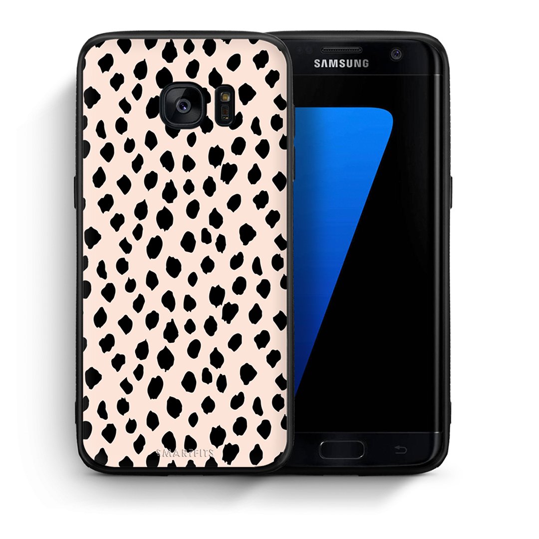 Θήκη Samsung S7 Edge New Polka Dots από τη Smartfits με σχέδιο στο πίσω μέρος και μαύρο περίβλημα | Samsung S7 Edge New Polka Dots case with colorful back and black bezels