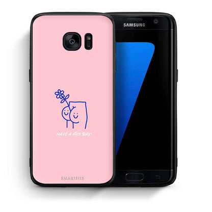 Θήκη Samsung S7 Edge Nice Day από τη Smartfits με σχέδιο στο πίσω μέρος και μαύρο περίβλημα | Samsung S7 Edge Nice Day case with colorful back and black bezels