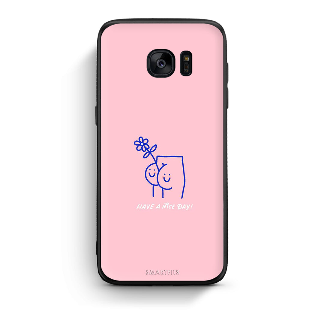samsung s7 edge Nice Day θήκη από τη Smartfits με σχέδιο στο πίσω μέρος και μαύρο περίβλημα | Smartphone case with colorful back and black bezels by Smartfits
