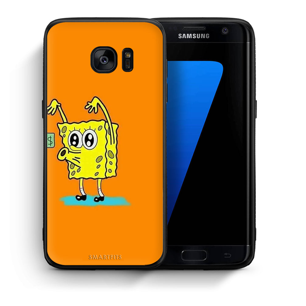 Θήκη Αγίου Βαλεντίνου Samsung S7 No Money 2 από τη Smartfits με σχέδιο στο πίσω μέρος και μαύρο περίβλημα | Samsung S7 No Money 2 case with colorful back and black bezels