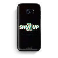 Thumbnail for samsung s7 edge OMG ShutUp θήκη από τη Smartfits με σχέδιο στο πίσω μέρος και μαύρο περίβλημα | Smartphone case with colorful back and black bezels by Smartfits