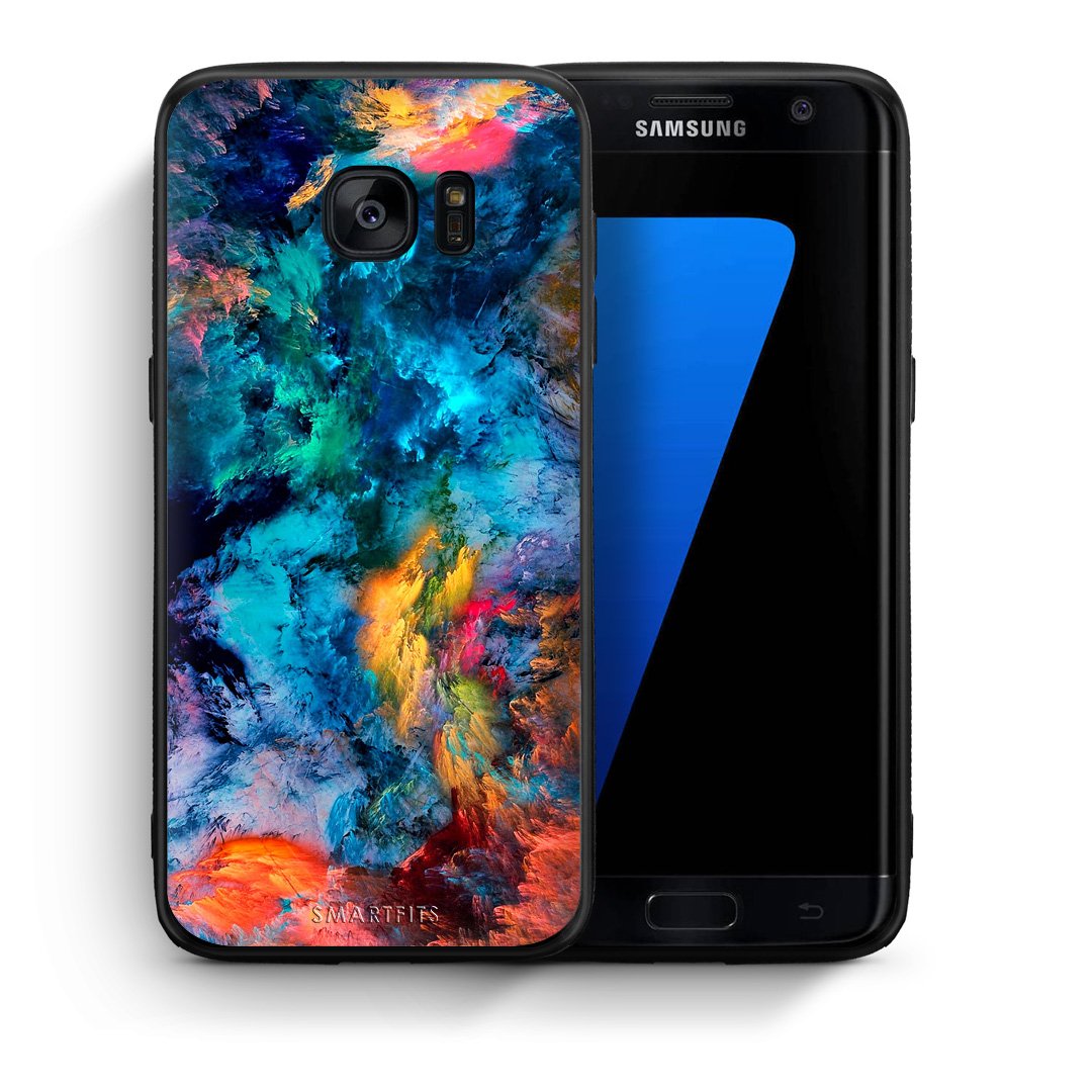 Θήκη Samsung S7 Edge Crayola Paint από τη Smartfits με σχέδιο στο πίσω μέρος και μαύρο περίβλημα | Samsung S7 Edge Crayola Paint case with colorful back and black bezels