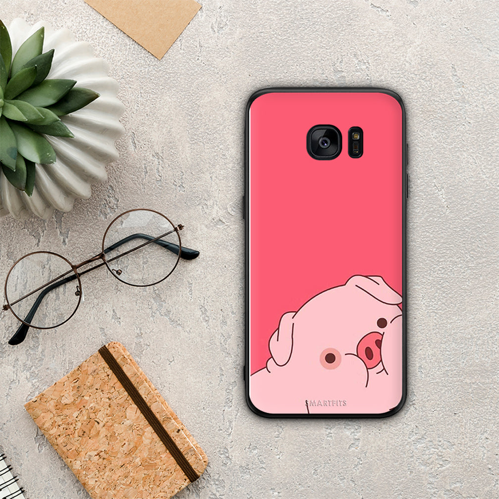 Pig Love 1 - Samsung Galaxy S7 Edge θήκη