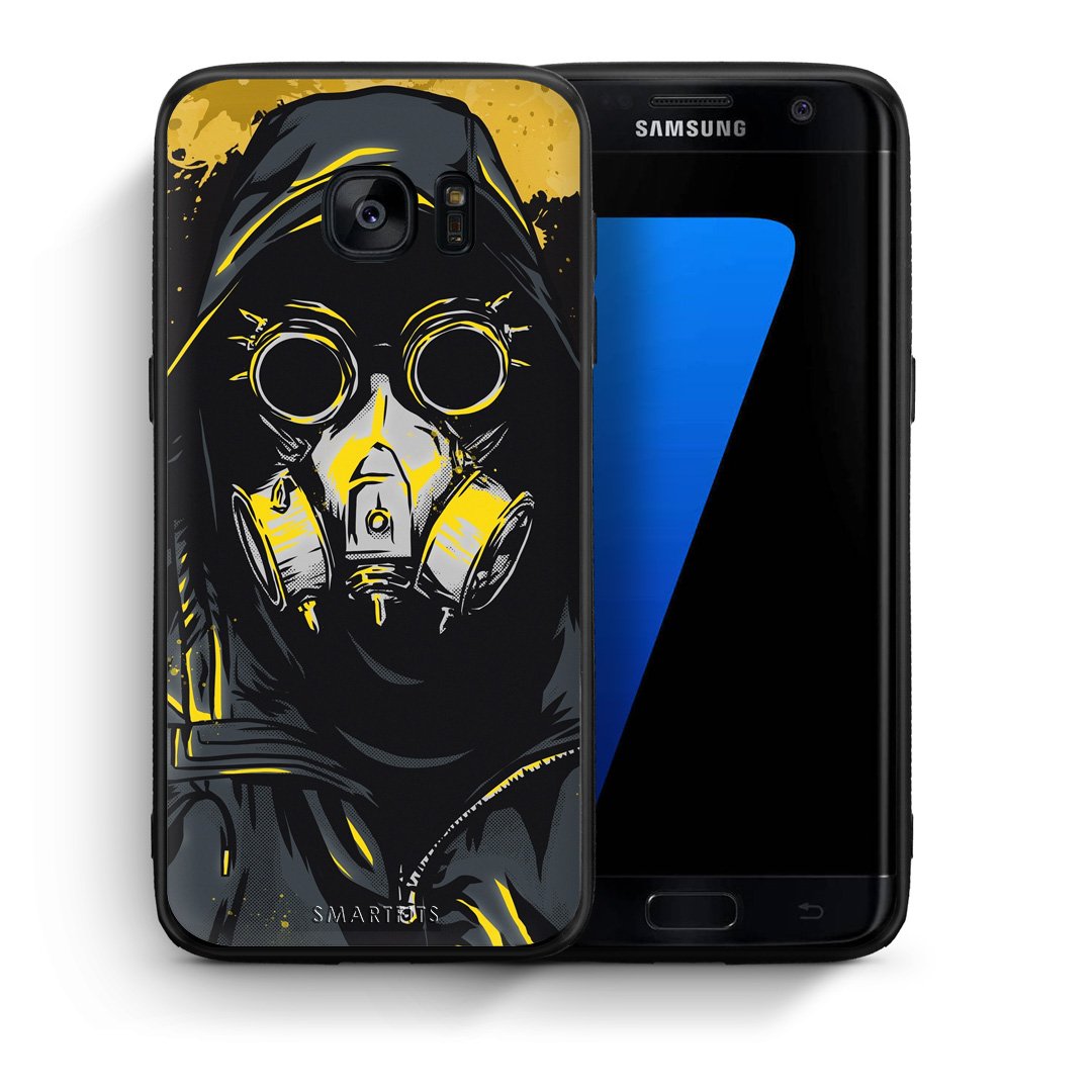 Θήκη Samsung S7 Edge Mask PopArt από τη Smartfits με σχέδιο στο πίσω μέρος και μαύρο περίβλημα | Samsung S7 Edge Mask PopArt case with colorful back and black bezels