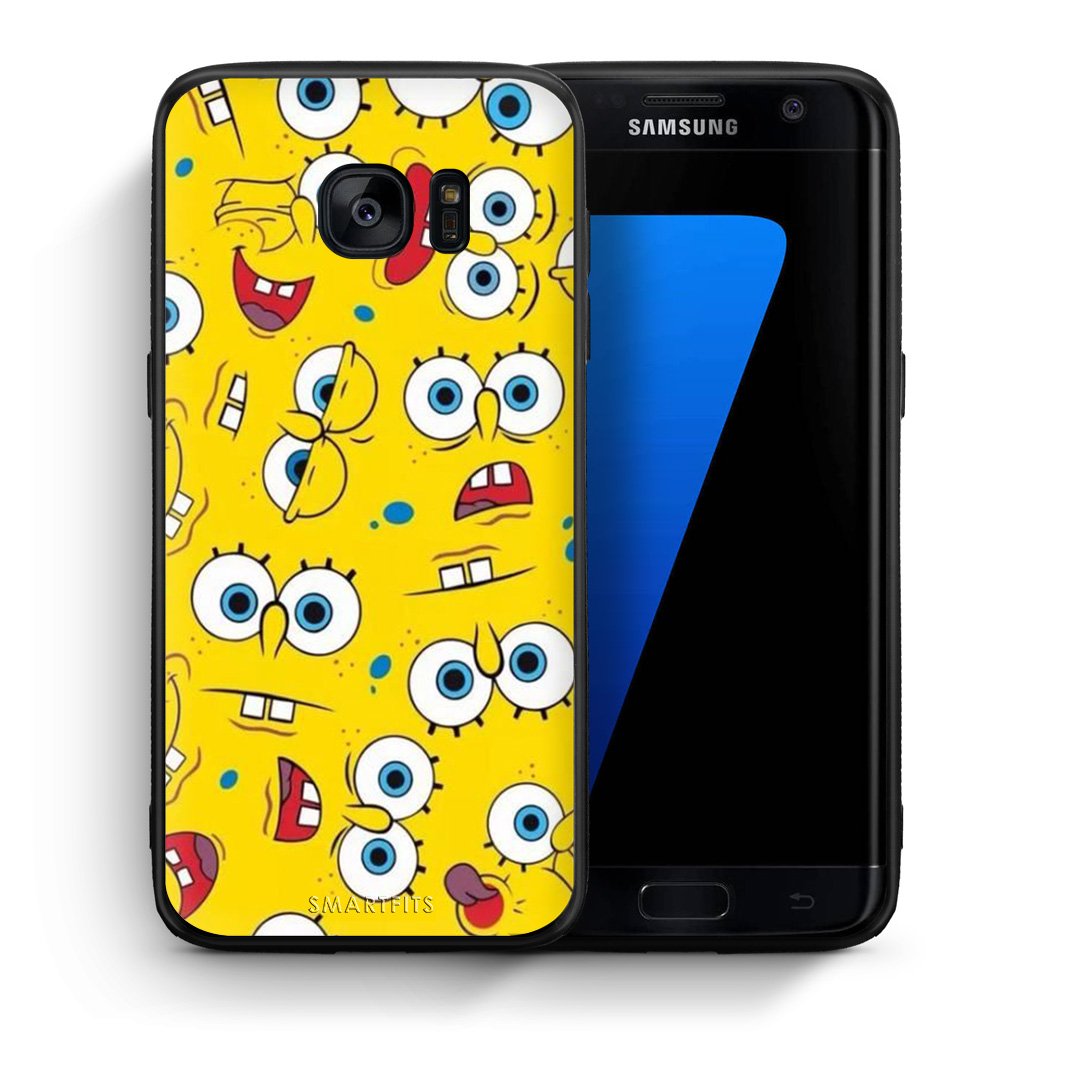 Θήκη Samsung S7 Edge Sponge PopArt από τη Smartfits με σχέδιο στο πίσω μέρος και μαύρο περίβλημα | Samsung S7 Edge Sponge PopArt case with colorful back and black bezels