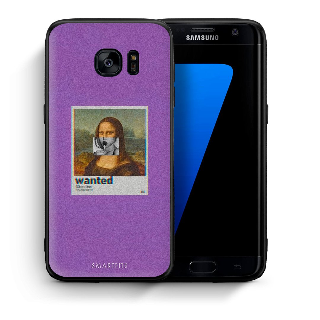 Θήκη Samsung S7 Edge Monalisa Popart από τη Smartfits με σχέδιο στο πίσω μέρος και μαύρο περίβλημα | Samsung S7 Edge Monalisa Popart case with colorful back and black bezels