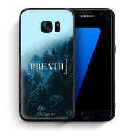 Thumbnail for Θήκη Samsung S7 Edge Breath Quote από τη Smartfits με σχέδιο στο πίσω μέρος και μαύρο περίβλημα | Samsung S7 Edge Breath Quote case with colorful back and black bezels