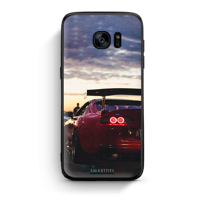samsung s7 edge Racing Supra θήκη από τη Smartfits με σχέδιο στο πίσω μέρος και μαύρο περίβλημα | Smartphone case with colorful back and black bezels by Smartfits