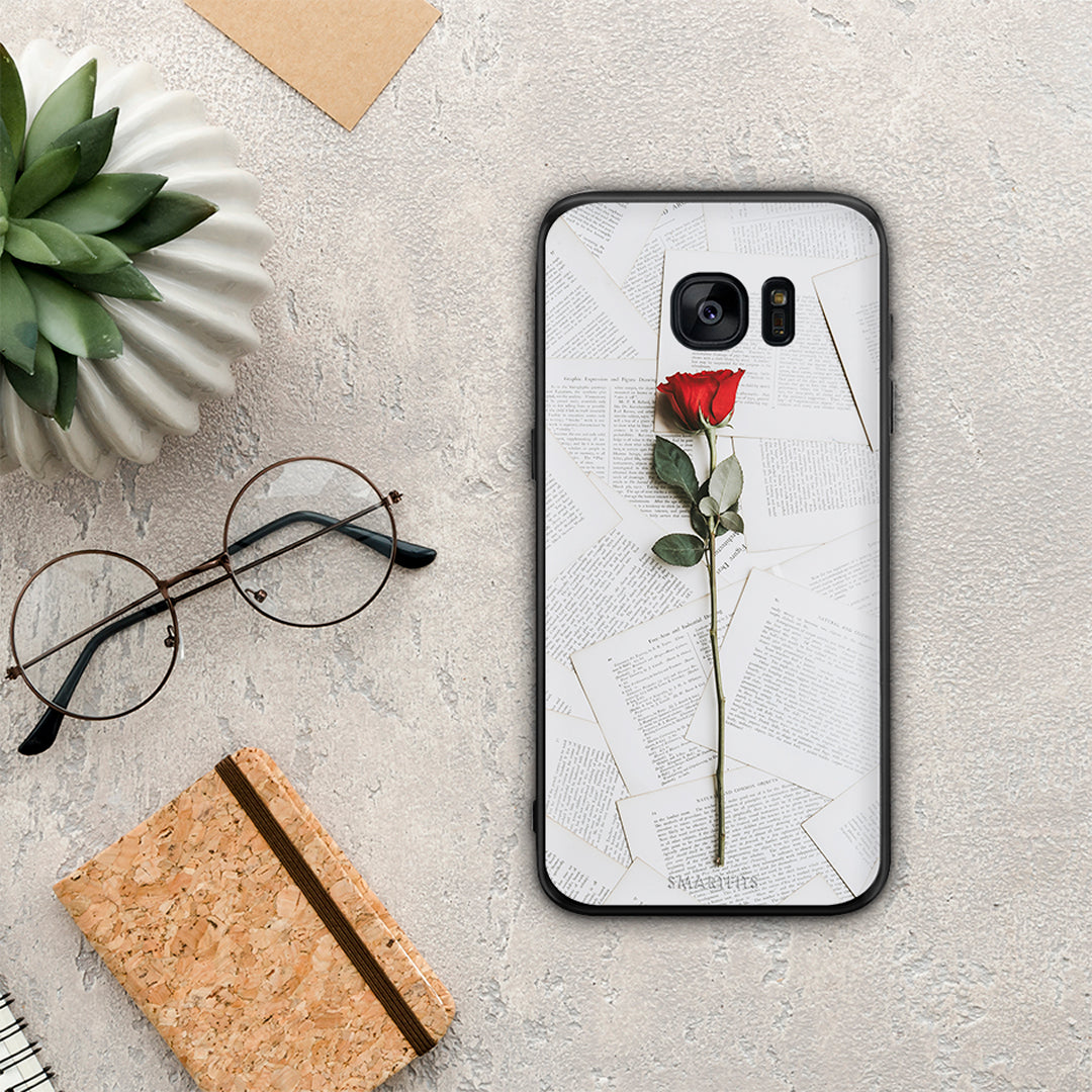 Red Rose - Samsung Galaxy S7 Edge θήκη