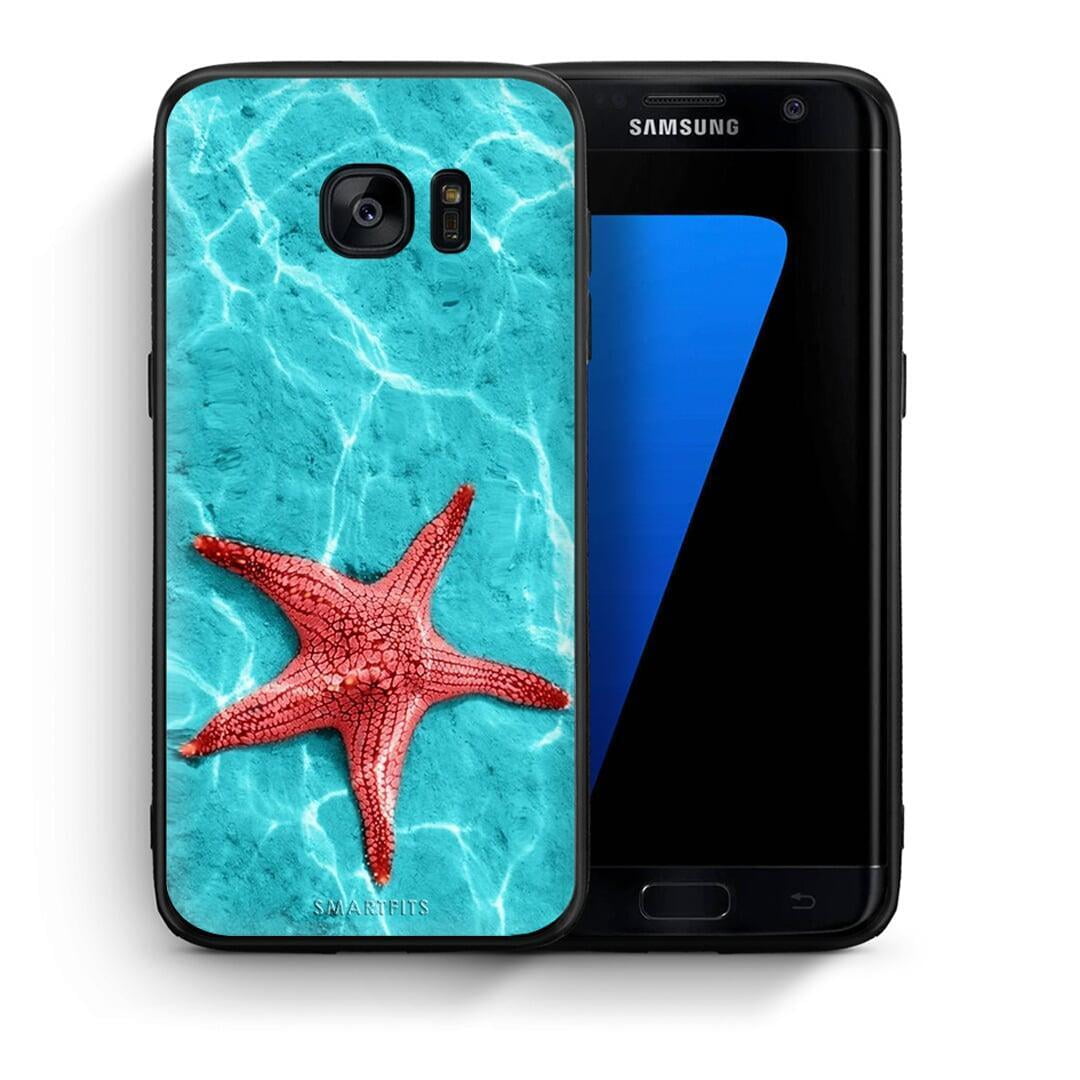 Θήκη Samsung S7 Edge Red Starfish από τη Smartfits με σχέδιο στο πίσω μέρος και μαύρο περίβλημα | Samsung S7 Edge Red Starfish case with colorful back and black bezels