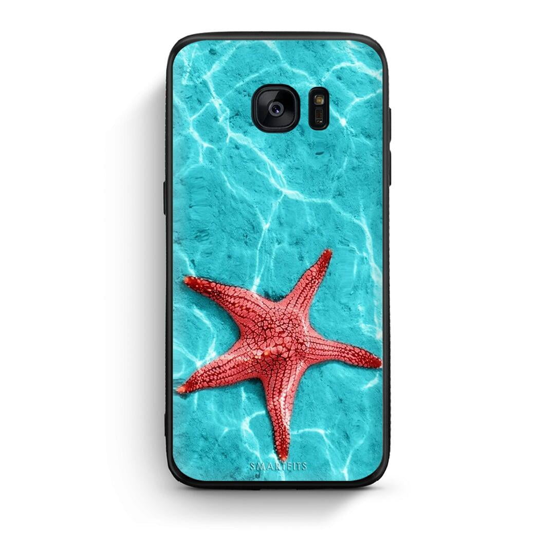 samsung s7 edge Red Starfish Θήκη από τη Smartfits με σχέδιο στο πίσω μέρος και μαύρο περίβλημα | Smartphone case with colorful back and black bezels by Smartfits