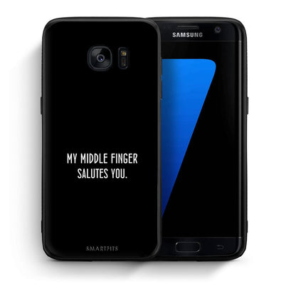 Θήκη Samsung S7 Edge Salute από τη Smartfits με σχέδιο στο πίσω μέρος και μαύρο περίβλημα | Samsung S7 Edge Salute case with colorful back and black bezels