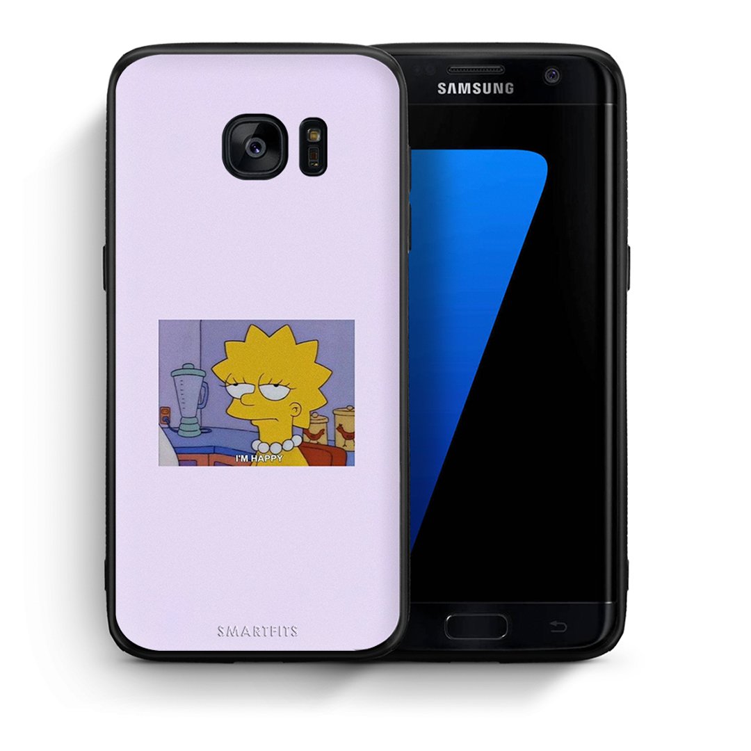 Θήκη Samsung S7 Edge So Happy από τη Smartfits με σχέδιο στο πίσω μέρος και μαύρο περίβλημα | Samsung S7 Edge So Happy case with colorful back and black bezels