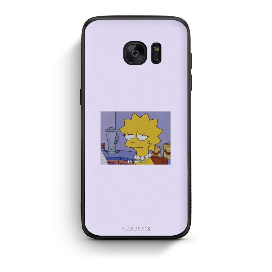 samsung s7 So Happy θήκη από τη Smartfits με σχέδιο στο πίσω μέρος και μαύρο περίβλημα | Smartphone case with colorful back and black bezels by Smartfits