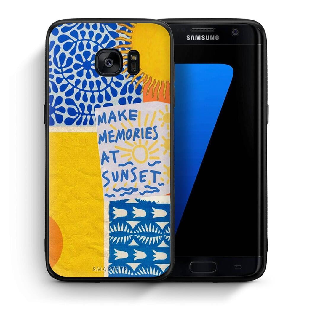 Θήκη Samsung S7 Edge Sunset Memories από τη Smartfits με σχέδιο στο πίσω μέρος και μαύρο περίβλημα | Samsung S7 Edge Sunset Memories case with colorful back and black bezels