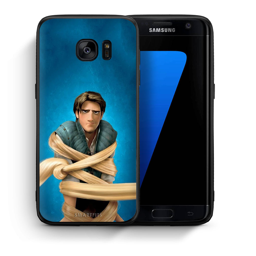 Θήκη Αγίου Βαλεντίνου Samsung S7 Tangled 1 από τη Smartfits με σχέδιο στο πίσω μέρος και μαύρο περίβλημα | Samsung S7 Tangled 1 case with colorful back and black bezels