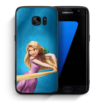 Θήκη Αγίου Βαλεντίνου Samsung S7 Edge Tangled 2 από τη Smartfits με σχέδιο στο πίσω μέρος και μαύρο περίβλημα | Samsung S7 Edge Tangled 2 case with colorful back and black bezels