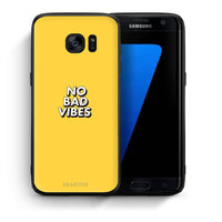 Thumbnail for Θήκη Samsung S7 Edge Vibes Text από τη Smartfits με σχέδιο στο πίσω μέρος και μαύρο περίβλημα | Samsung S7 Edge Vibes Text case with colorful back and black bezels