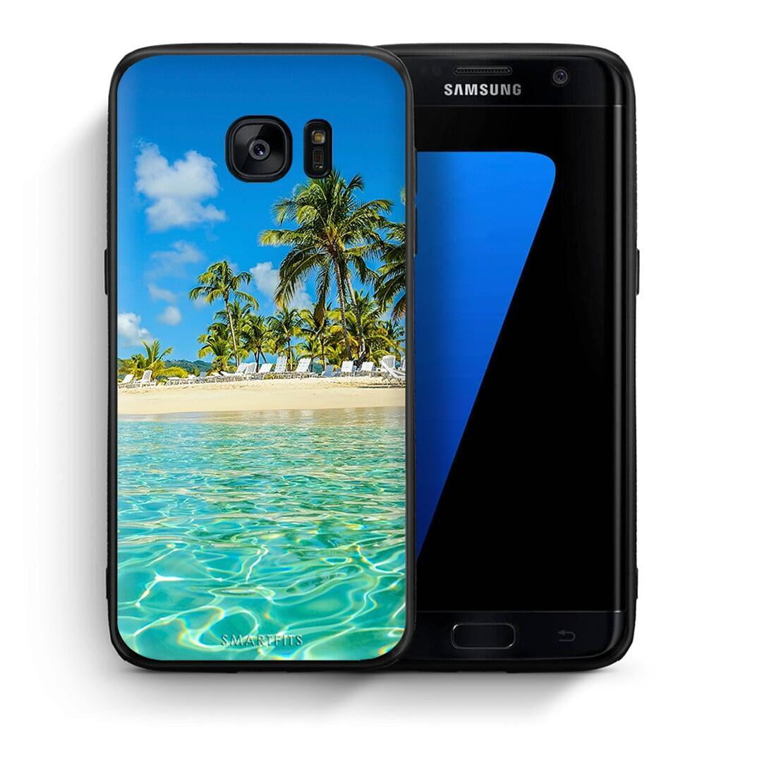 Θήκη Samsung S7 Edge Tropical Vibes από τη Smartfits με σχέδιο στο πίσω μέρος και μαύρο περίβλημα | Samsung S7 Edge Tropical Vibes case with colorful back and black bezels