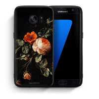 Thumbnail for Θήκη Samsung S7 Edge Vintage Roses από τη Smartfits με σχέδιο στο πίσω μέρος και μαύρο περίβλημα | Samsung S7 Edge Vintage Roses case with colorful back and black bezels