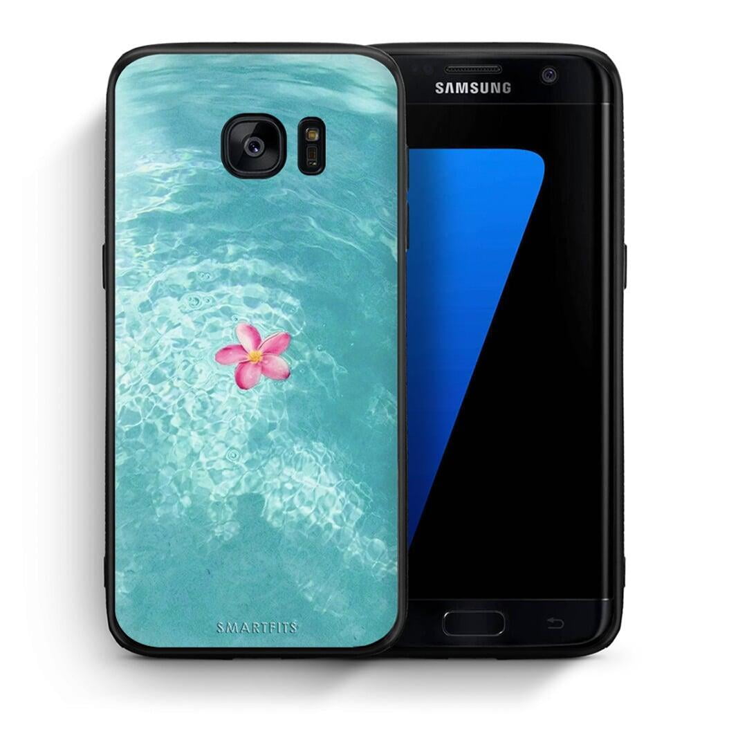 Θήκη Samsung S7 Edge Water Flower από τη Smartfits με σχέδιο στο πίσω μέρος και μαύρο περίβλημα | Samsung S7 Edge Water Flower case with colorful back and black bezels