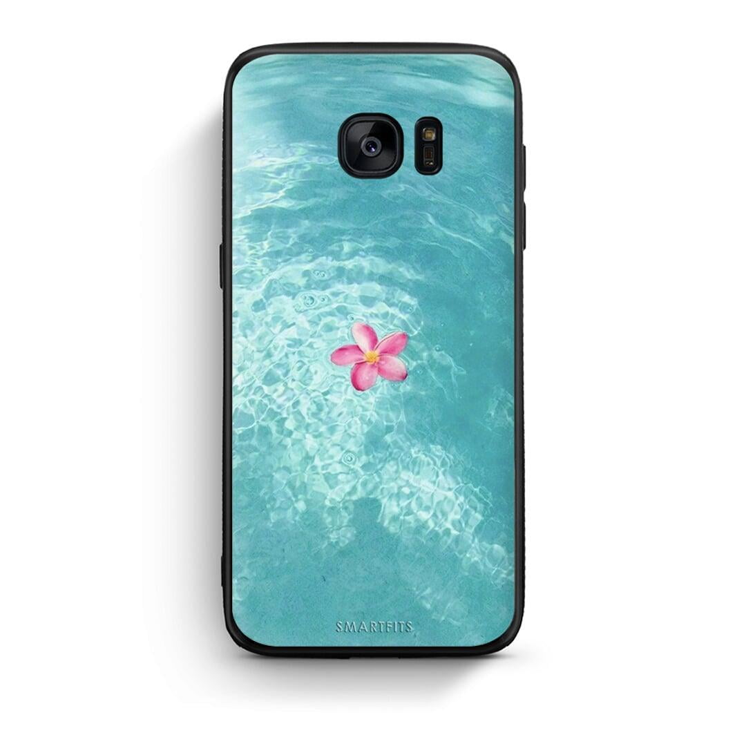 samsung s7 edge Water Flower Θήκη από τη Smartfits με σχέδιο στο πίσω μέρος και μαύρο περίβλημα | Smartphone case with colorful back and black bezels by Smartfits