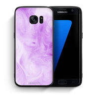 Thumbnail for Θήκη Samsung S7 Edge Lavender Watercolor από τη Smartfits με σχέδιο στο πίσω μέρος και μαύρο περίβλημα | Samsung S7 Edge Lavender Watercolor case with colorful back and black bezels