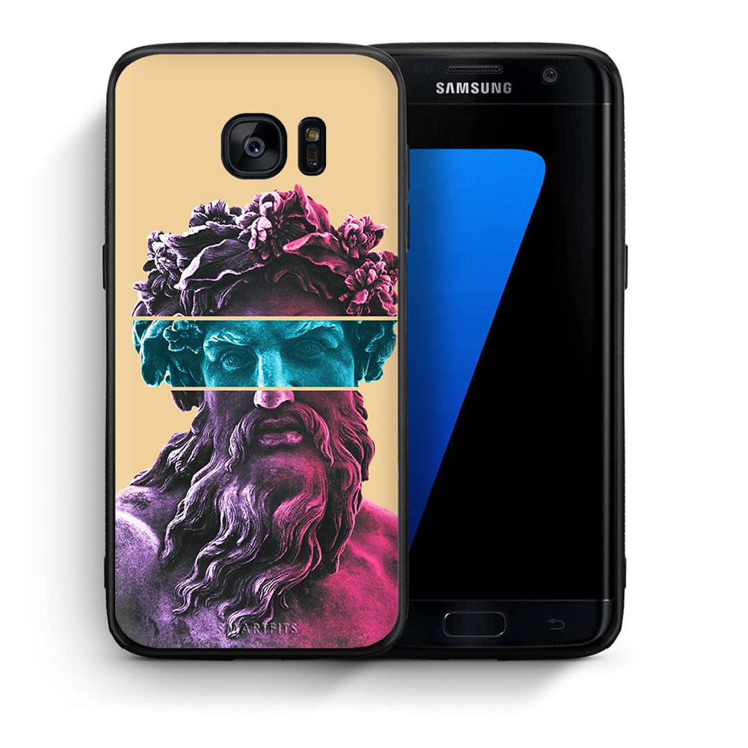 Θήκη Αγίου Βαλεντίνου Samsung S7 Edge Zeus Art από τη Smartfits με σχέδιο στο πίσω μέρος και μαύρο περίβλημα | Samsung S7 Edge Zeus Art case with colorful back and black bezels