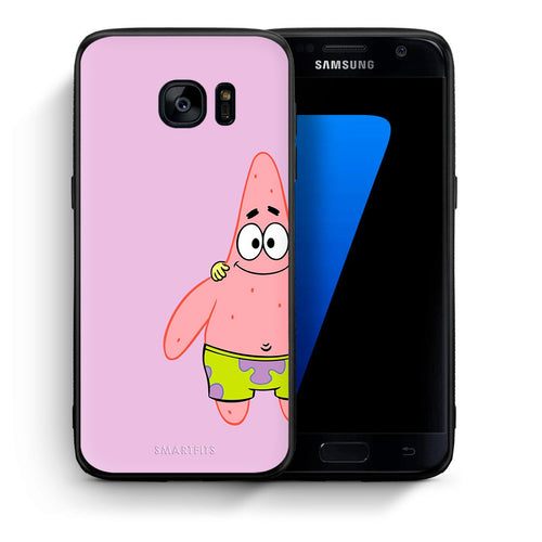 Θήκη Samsung S7  Friends Patrick από τη Smartfits με σχέδιο στο πίσω μέρος και μαύρο περίβλημα | Samsung S7  Friends Patrick case with colorful back and black bezels