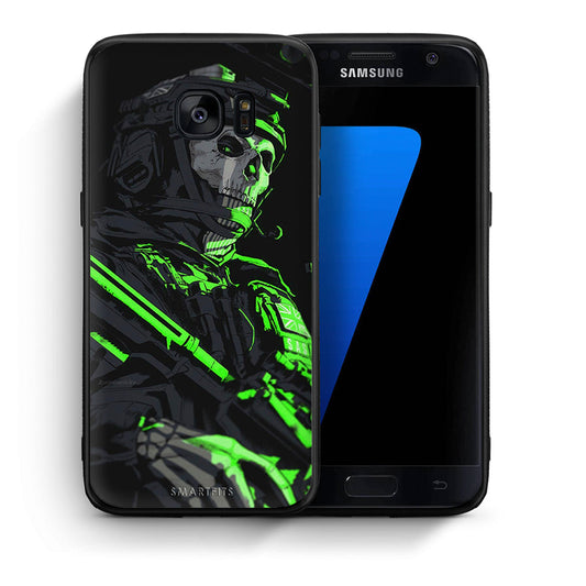 Θήκη Αγίου Βαλεντίνου Samsung S7 Green Soldier από τη Smartfits με σχέδιο στο πίσω μέρος και μαύρο περίβλημα | Samsung S7 Green Soldier case with colorful back and black bezels